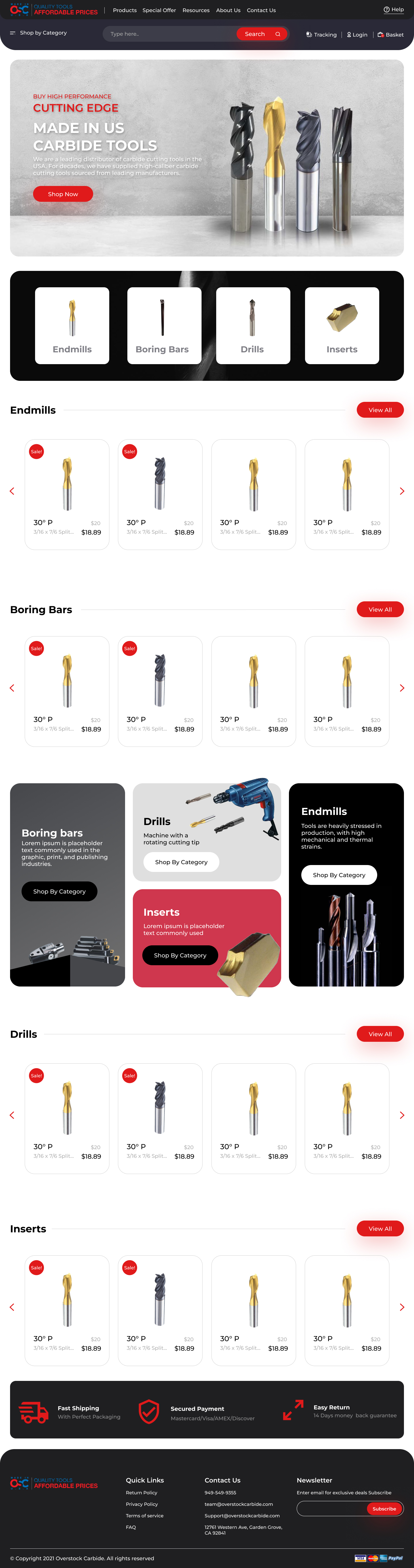 OVERSTOCK CARBIDE